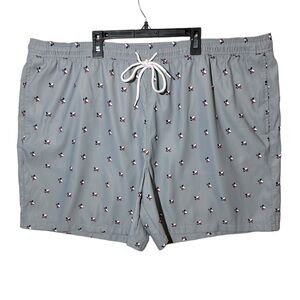 NEW Men’s Magellan State Texas Swim Trunks Sz XXXL 3X Grey Red‎ White Blue Star